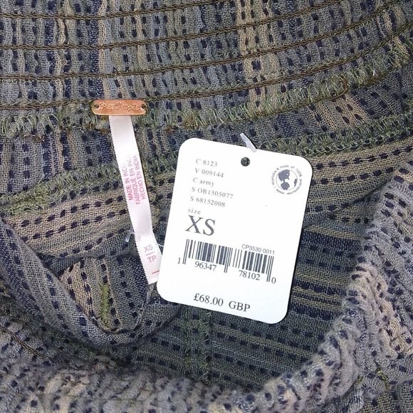 BNWT Free People (XS) Green Joggers Size UK 6 8 EU 34 36 Lounge Casual Trousers - Picture 9 of 9